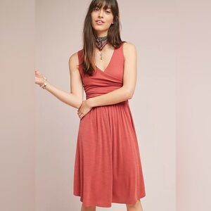 Anthropologie Maeve Nora Orange Dress Size XS Extra Small